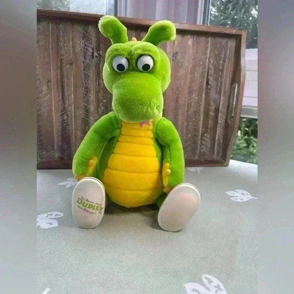 Vintage 1995 Adventures of DUDLEY THE DRAGON 14" Plush Stuffed Animal like new - Picture 1 of 5